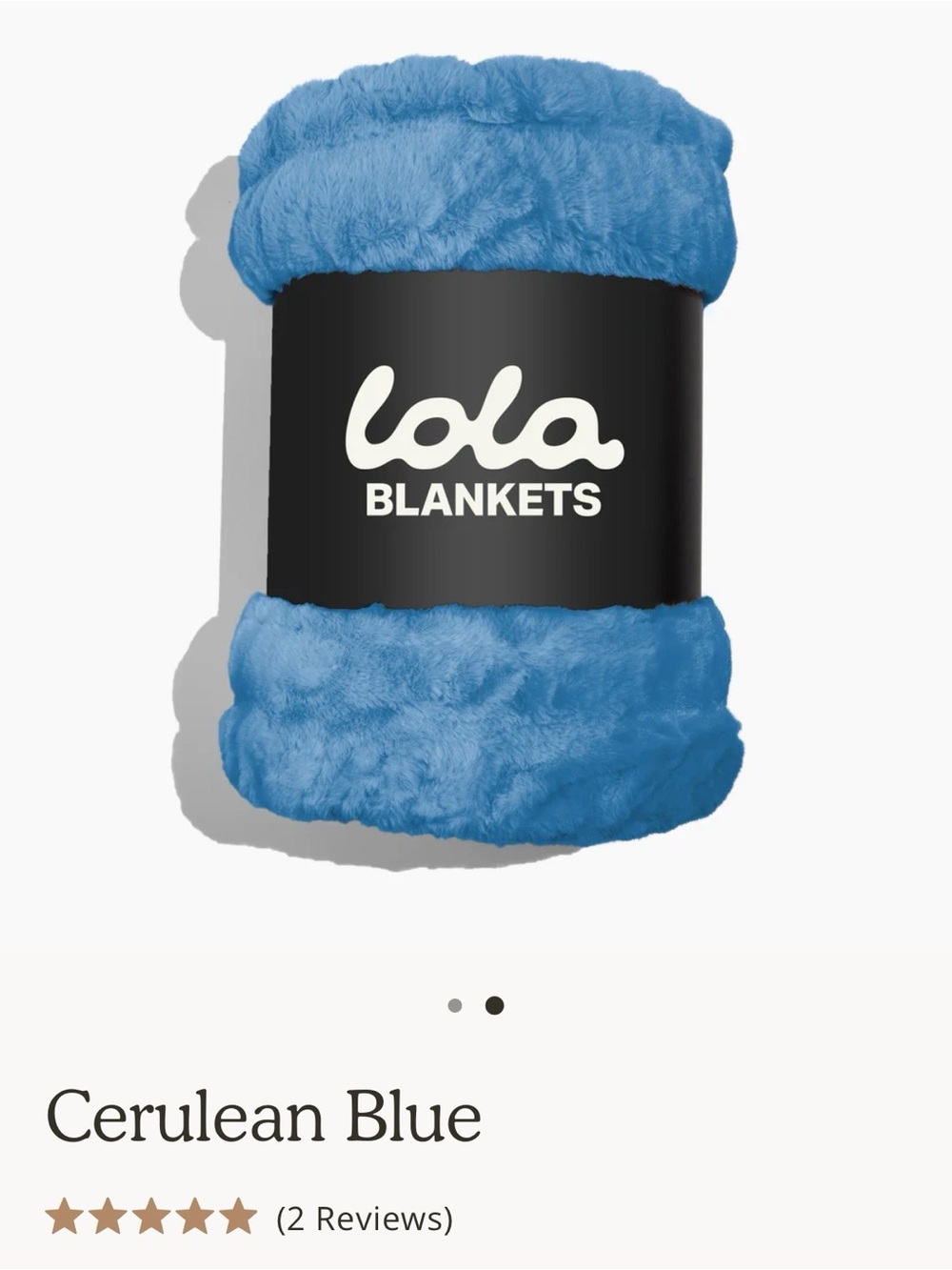 Lola Blankets/Cerulean Blue/Plush Faux Fur Throw/Blanket/Size L/NEW LAUNCH!